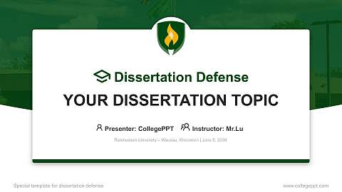 Rasmussen University – Wausau, Wisconsin Graduation Thesis Defense PPT Template