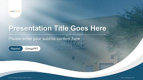 Provo College-Idaho Falls Campus Lecture Sharing and Networking Event PPT Template