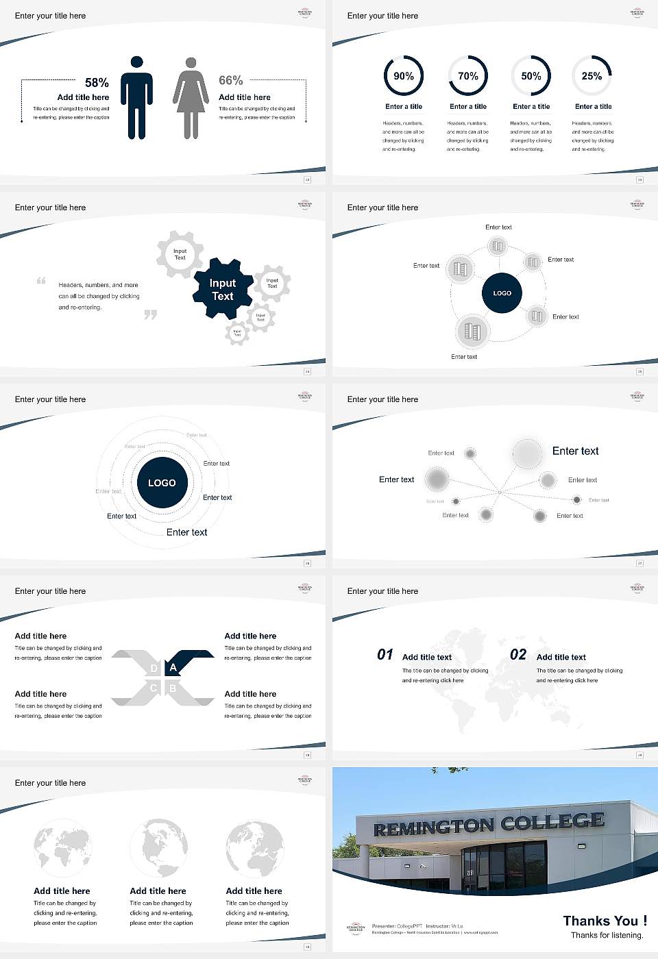 Remington College – North Houston Satellite Location Course/Courseware Creation PPT Template16:9 ratio PPT effect preview image4