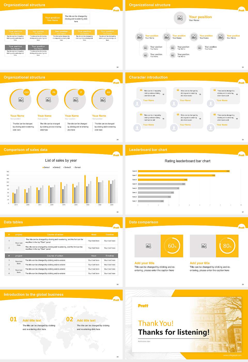 Pratt Institute-Main Academic Presentation/Research Findings Report PPT Template16:9 ratio PPT effect preview image4