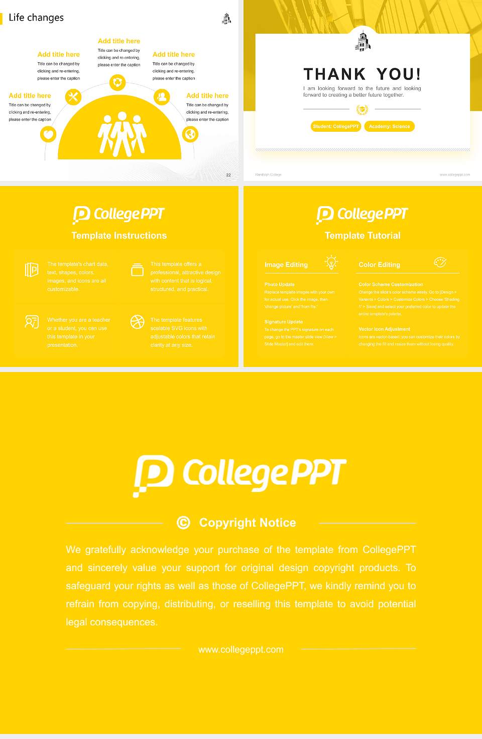 Randolph College National Scholarship Defense PPT Template4:3 ratio PPT effect preview image4