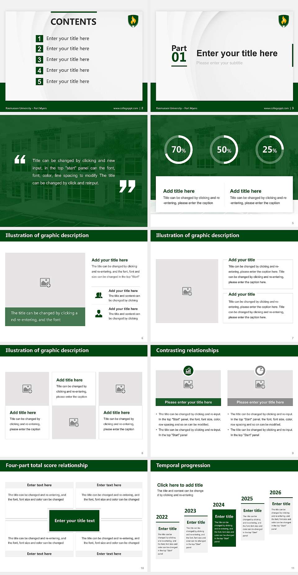 Rasmussen University – Fort Myers Thesis Proposal/Graduation Defense PPT Template4:3 ratio PPT effect preview image2