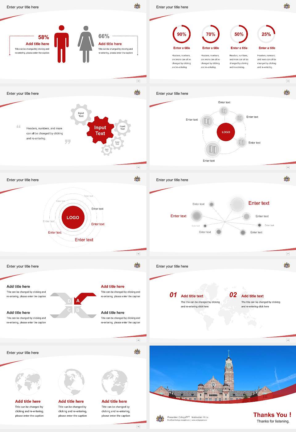 Pontifical College Josephinum Course/Courseware Creation PPT Template16:9 ratio PPT effect preview image4