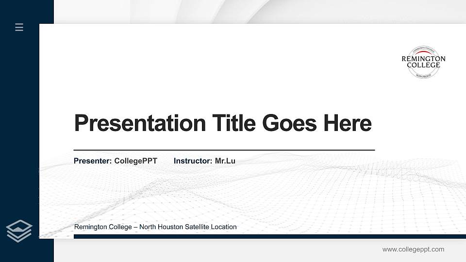 Remington College – North Houston Satellite Location Thesis Proposal/Graduation Defense PPT Template16:9 ratio PPT effect preview image1
