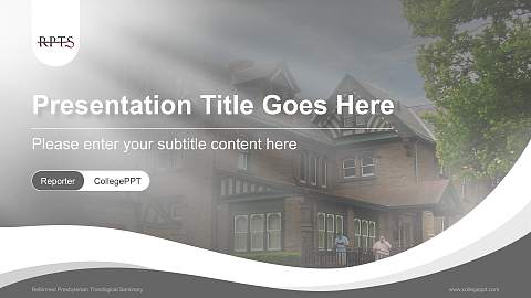 Reformed Presbyterian Theological Seminary Lecture Sharing and Networking Event PPT Template