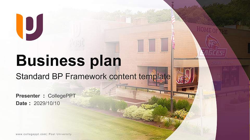 Post University Competition/Entrepreneurship Contest PPT Template16:9 ratio PPT effect preview image