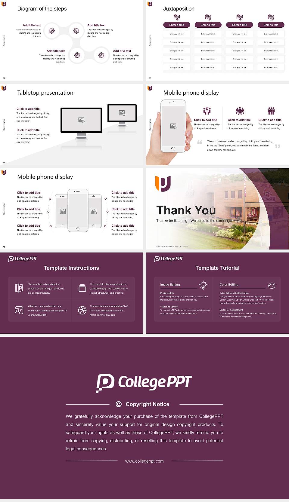 Post University Competition/Entrepreneurship Contest PPT Template16:9 ratio PPT effect preview image9