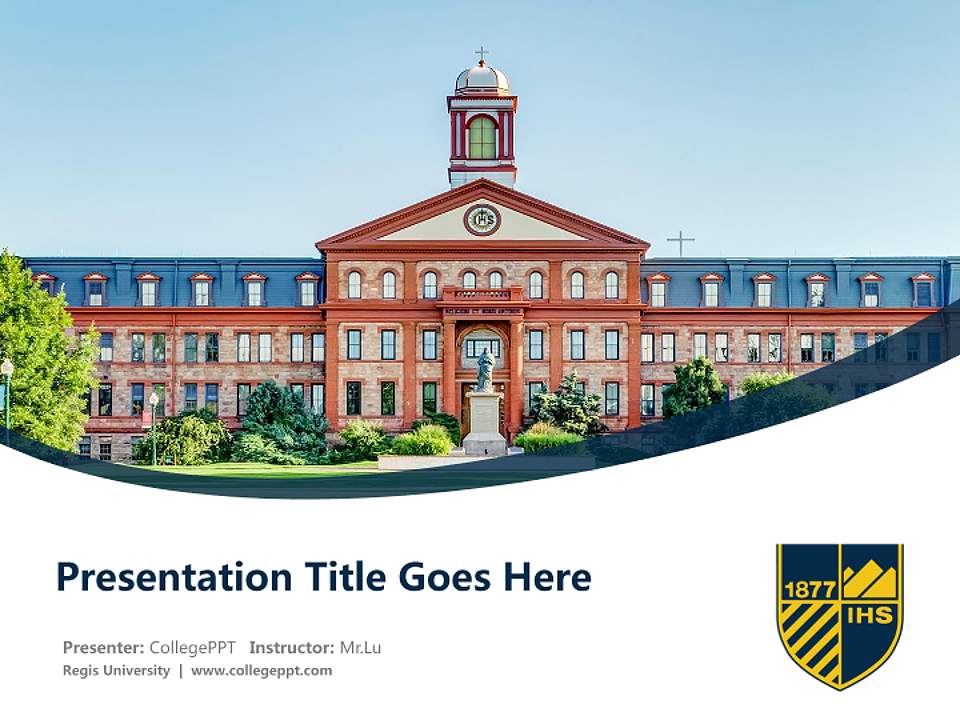 Regis University Course/Courseware Creation PPT Template4:3 ratio PPT effect preview image5