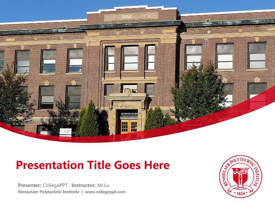 Rensselaer Polytechnic Institute Course/Courseware Creation PPT Template4:3 ratio PPT effect preview image5