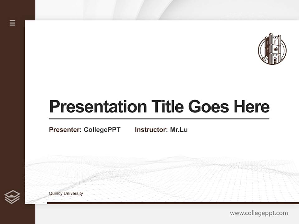 Quincy University Thesis Proposal/Graduation Defense PPT Template4:3 ratio PPT effect preview image5