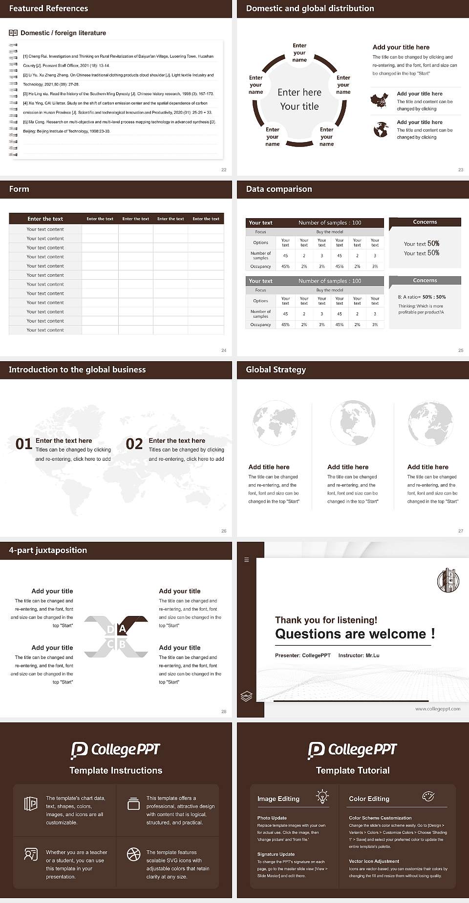 Quincy University Thesis Proposal/Graduation Defense PPT Template4:3 ratio PPT effect preview image4