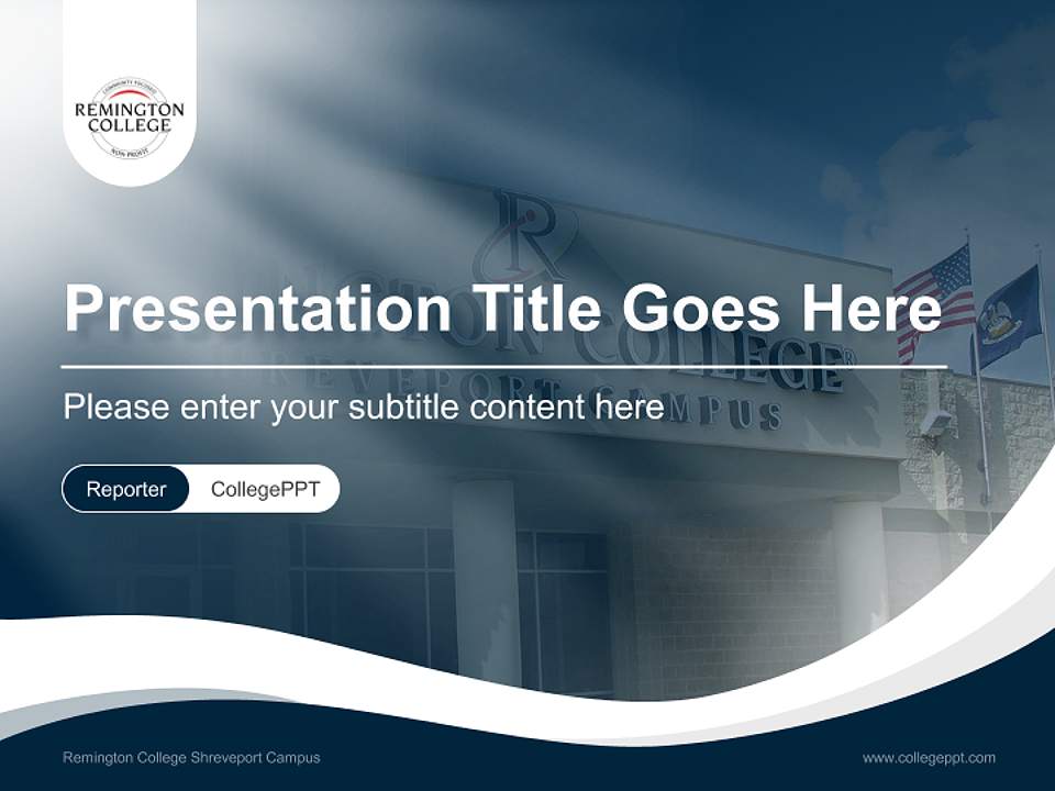 Remington College Shreveport Campus Lecture Sharing and Networking Event PPT Template4:3 ratio PPT effect preview image4