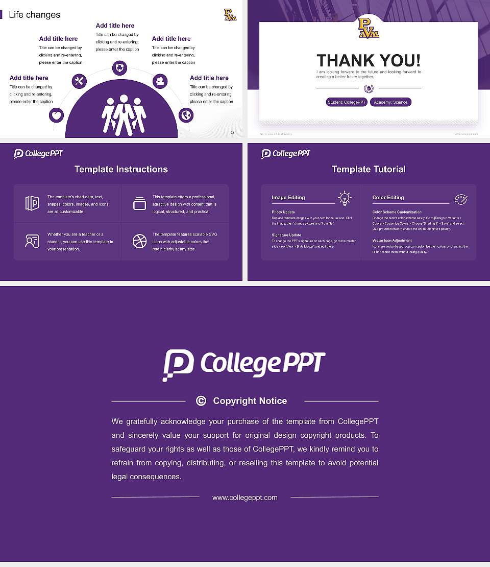 Prairie View a & M University National Scholarship Defense PPT Template16:9 ratio PPT effect preview image4