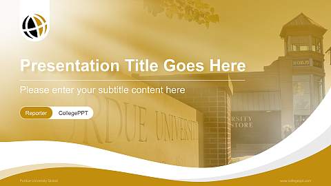 Purdue University Global Lecture Sharing and Networking Event PPT Template