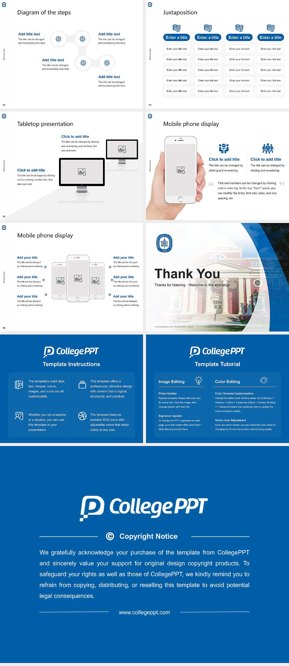 Presbyterian College Competition/Entrepreneurship Contest PPT Template4:3 ratio PPT effect preview image9