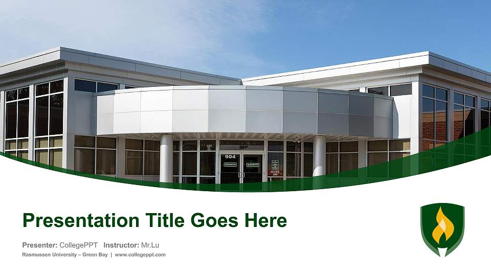 Rasmussen University – Green Bay Course/Courseware Creation PPT Template16:9 ratio PPT effect preview image