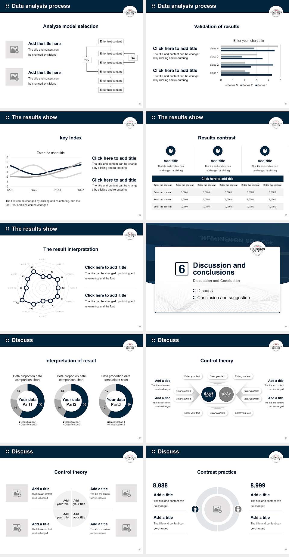 Remington College Dallas Campus Graduation Thesis Defense PPT Template4:3 ratio PPT effect preview image5