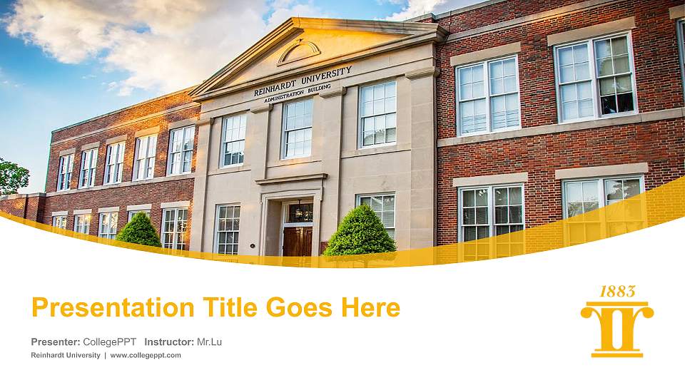 Reinhardt University Course/Courseware Creation PPT Template16:9 ratio PPT effect preview image