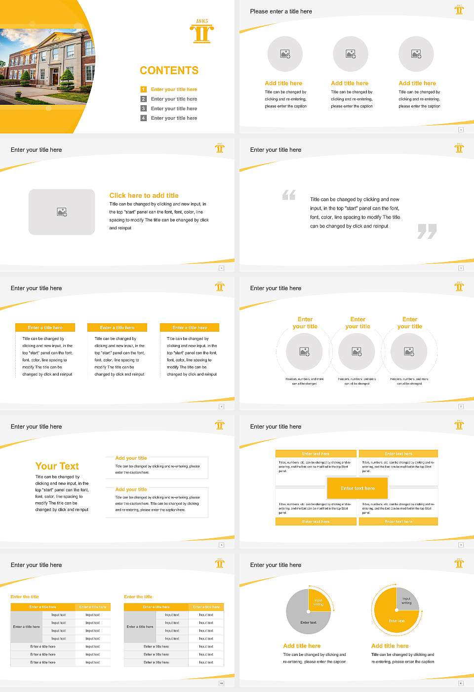 Reinhardt University Course/Courseware Creation PPT Template16:9 ratio PPT effect preview image2