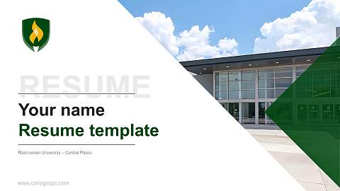 Rasmussen University – Central Pasco Resume PPT Template