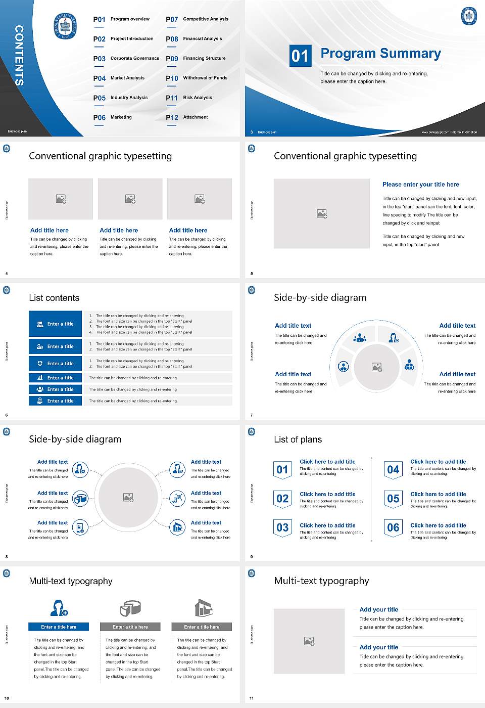 Presbyterian College Competition/Entrepreneurship Contest PPT Template16:9 ratio PPT effect preview image2