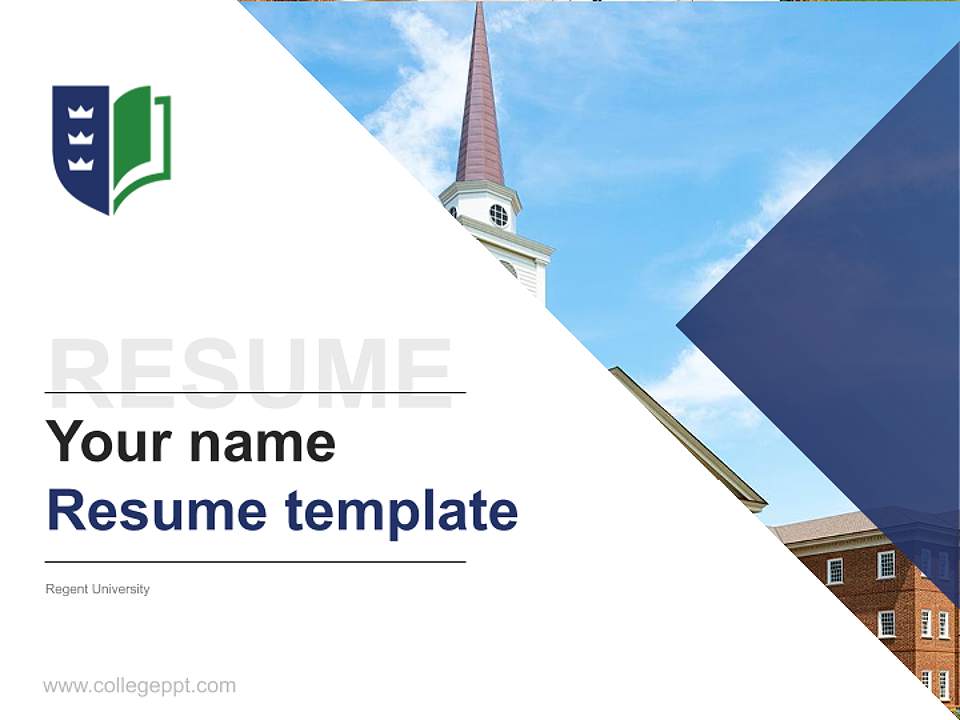 Regent University Resume PPT Template4:3 ratio PPT effect preview image5