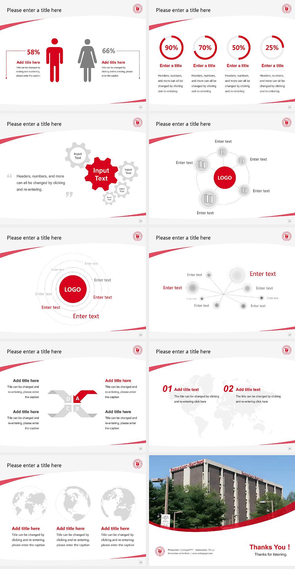 Rensselaer at Hartford Course/Courseware Creation PPT Template4:3 ratio PPT effect preview image4