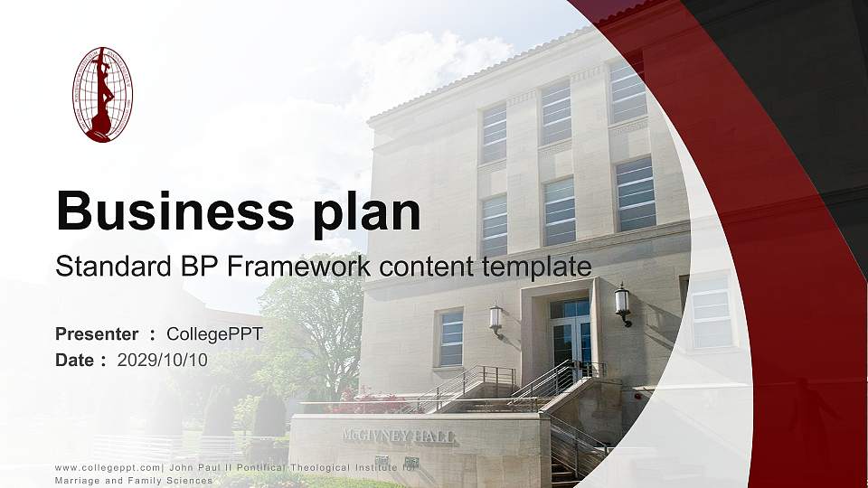 John Paul II Pontifical Theological Institute for Marriage and Family Sciences Competition/Entrepreneurship Contest PPT Template16:9 ratio PPT effect preview image