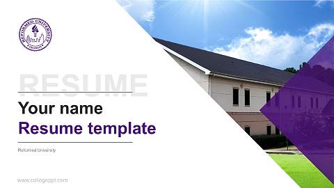 Reformed University Resume PPT Template