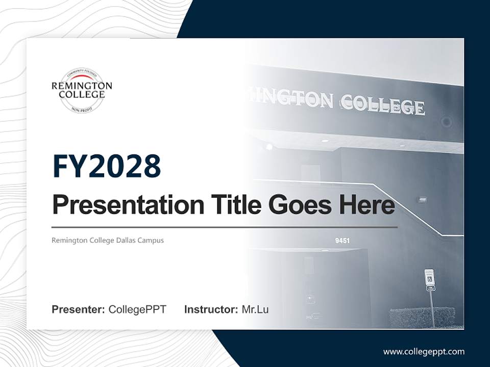 Remington College Dallas Campus Academic Presentation/Research Findings Report PPT Template4:3 ratio PPT effect preview image5