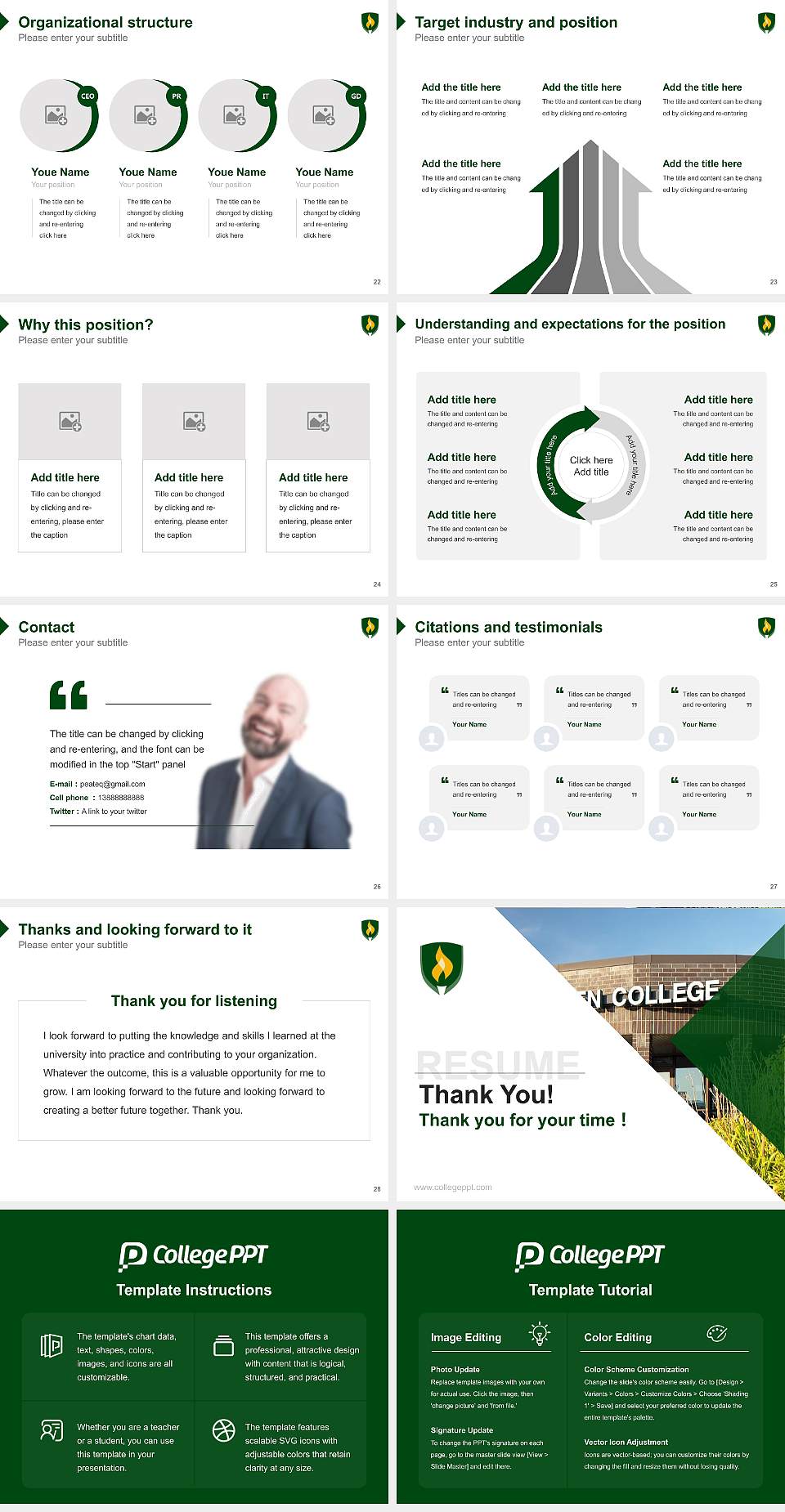 Rasmussen University – Fargo Resume PPT Template4:3 ratio PPT effect preview image4