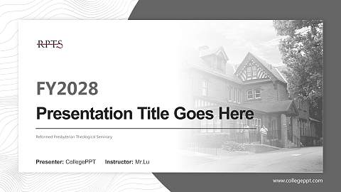 Reformed Presbyterian Theological Seminary Academic Presentation/Research Findings Report PPT Template