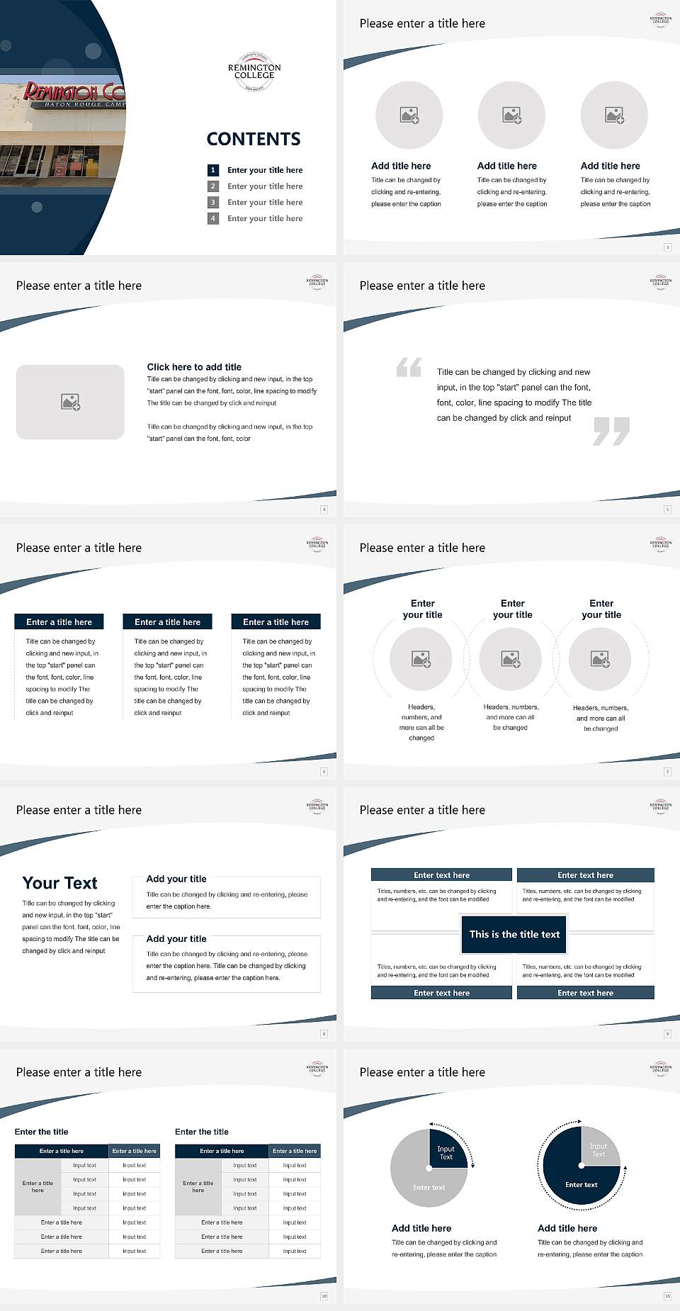 Remington College Baton Rouge Campus Course/Courseware Creation PPT Template4:3 ratio PPT effect preview image2