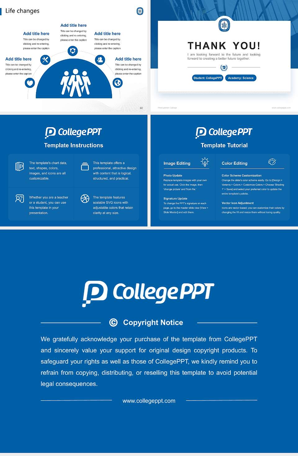 Presbyterian College National Scholarship Defense PPT Template4:3 ratio PPT effect preview image4