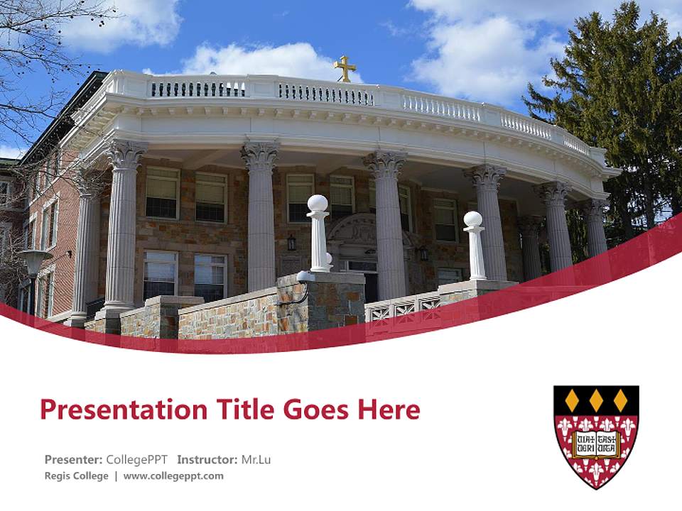 Regis College Course/Courseware Creation PPT Template4:3 ratio PPT effect preview image5