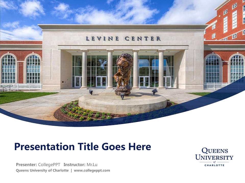 Queens University of Charlotte Course/Courseware Creation PPT Template4:3 ratio PPT effect preview image5