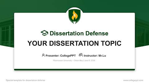 Rasmussen University – Green Bay Graduation Thesis Defense PPT Template
