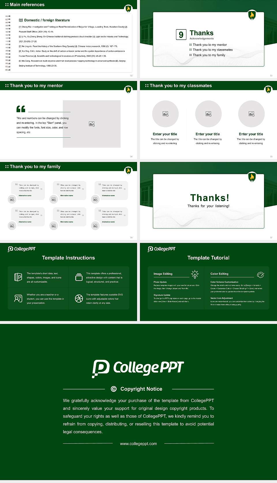 Rasmussen University – Green Bay Graduation Thesis Defense PPT Template16:9 ratio PPT effect preview image7