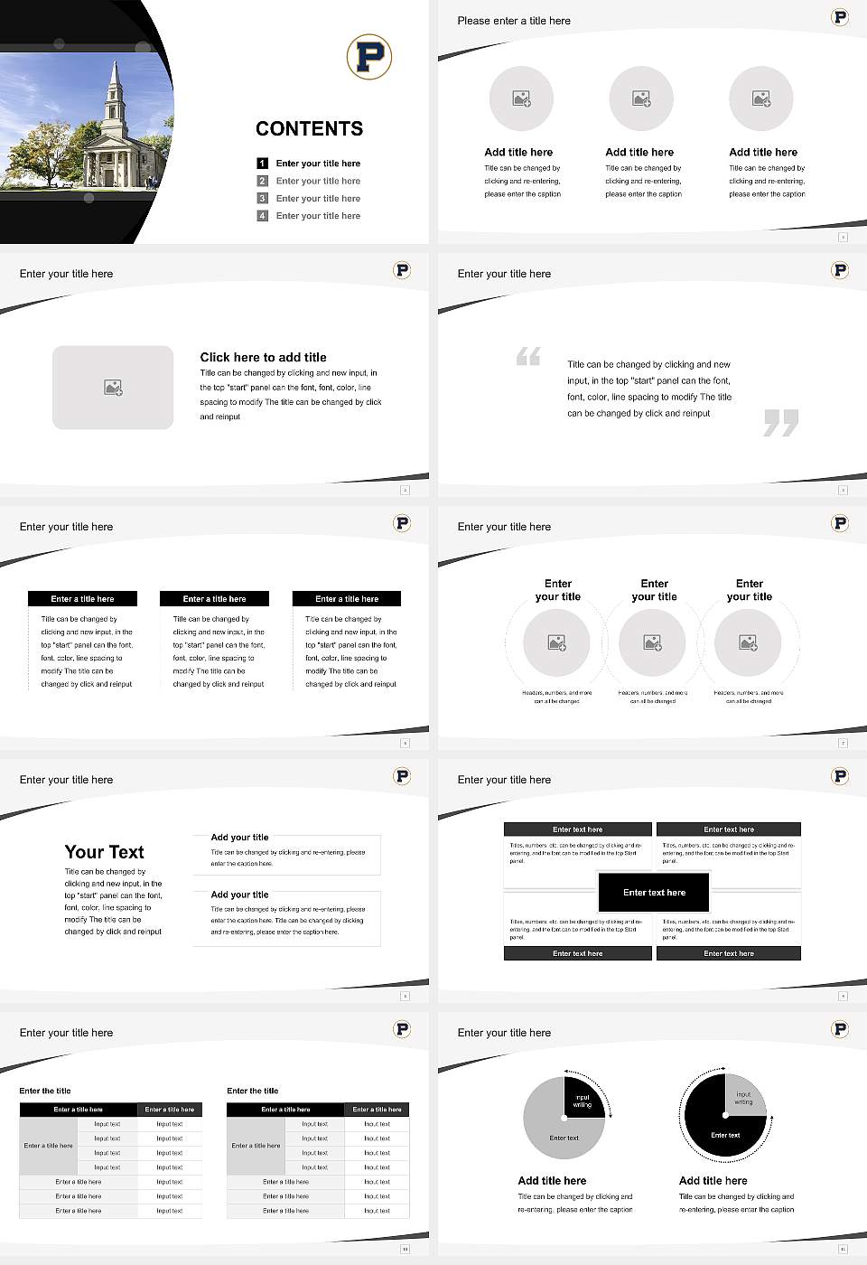 Principia College Course/Courseware Creation PPT Template16:9 ratio PPT effect preview image2