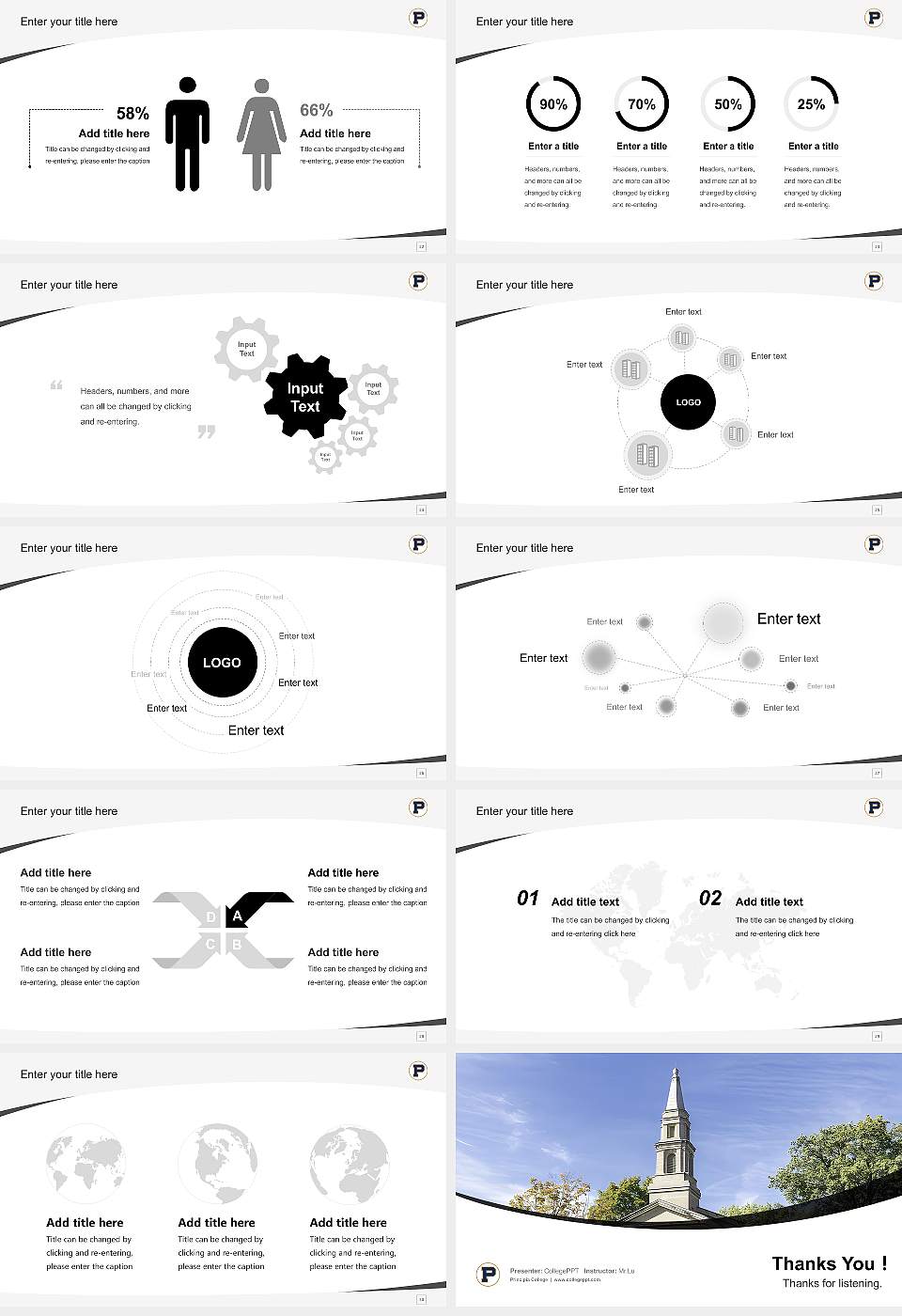 Principia College Course/Courseware Creation PPT Template16:9 ratio PPT effect preview image4