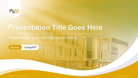 Purdue University Northwest Lecture Sharing and Networking Event PPT Template