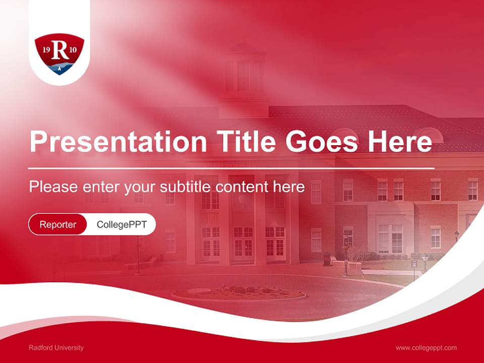 Radford University Lecture Sharing and Networking Event PPT Template4:3 ratio PPT effect preview image4
