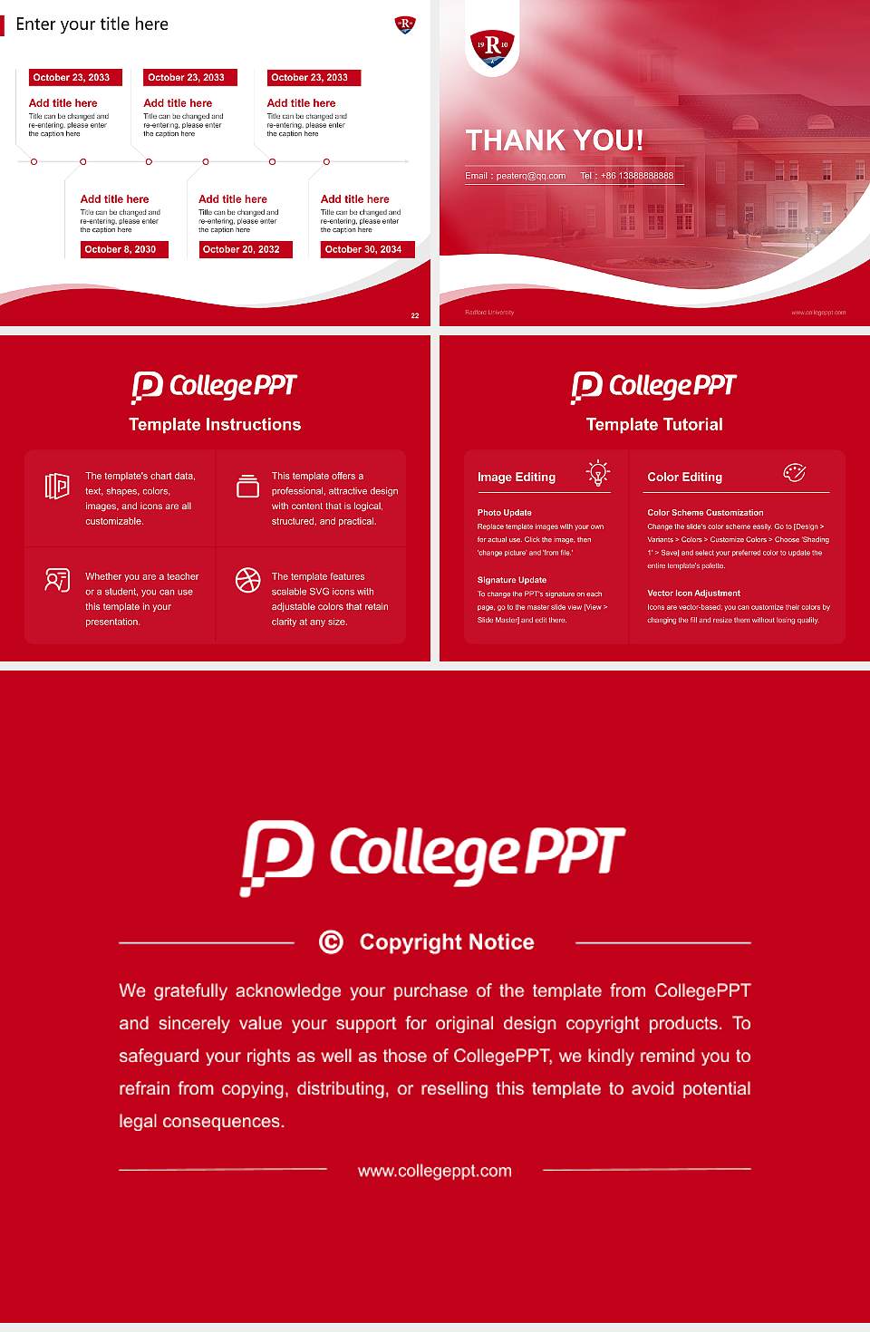 Radford University Lecture Sharing and Networking Event PPT Template4:3 ratio PPT effect preview image4