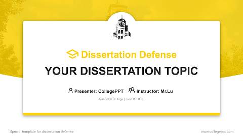 Randolph College Graduation Thesis Defense PPT Template