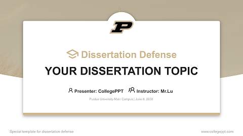 Purdue University-Main Campus Graduation Thesis Defense PPT Template