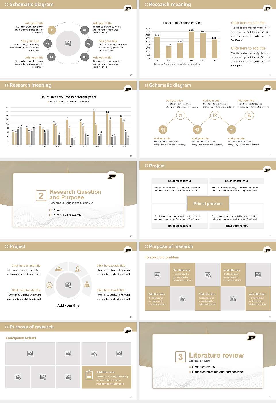Purdue University-Main Campus Graduation Thesis Defense PPT Template16:9 ratio PPT effect preview image3
