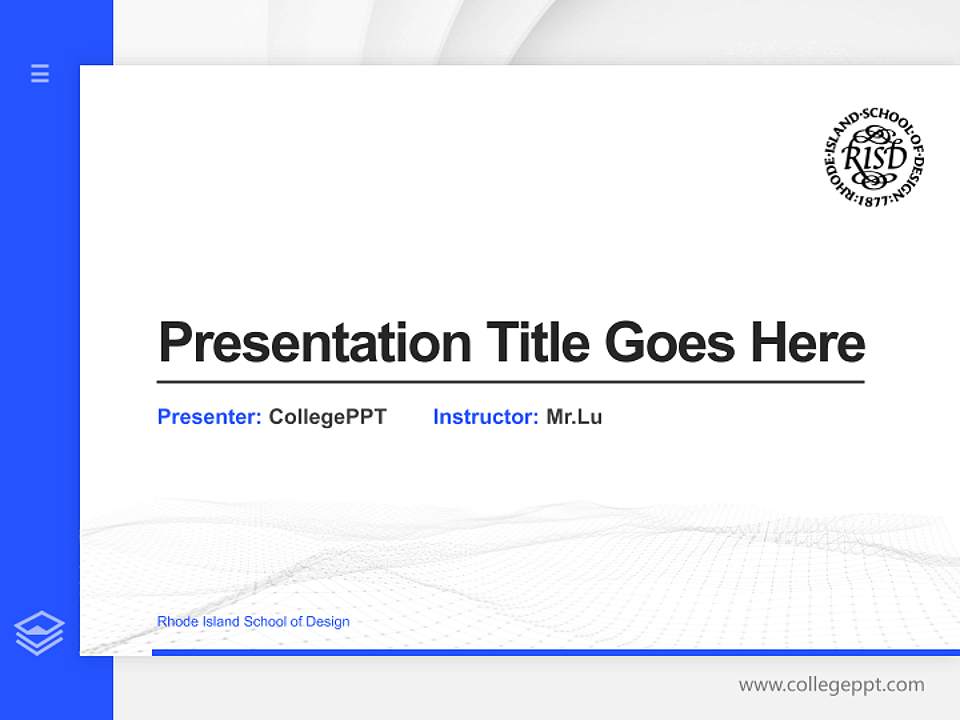 Rhode Island School of Design Thesis Proposal/Graduation Defense PPT Template4:3 ratio PPT effect preview image5