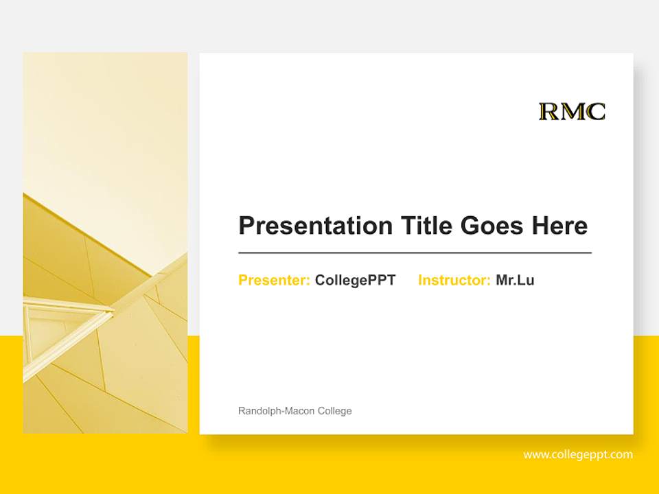 Randolph-Macon College General Purpose PPT Template4:3 ratio PPT effect preview image6