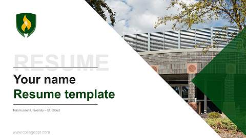 Rasmussen University – St. Cloud Resume PPT Template