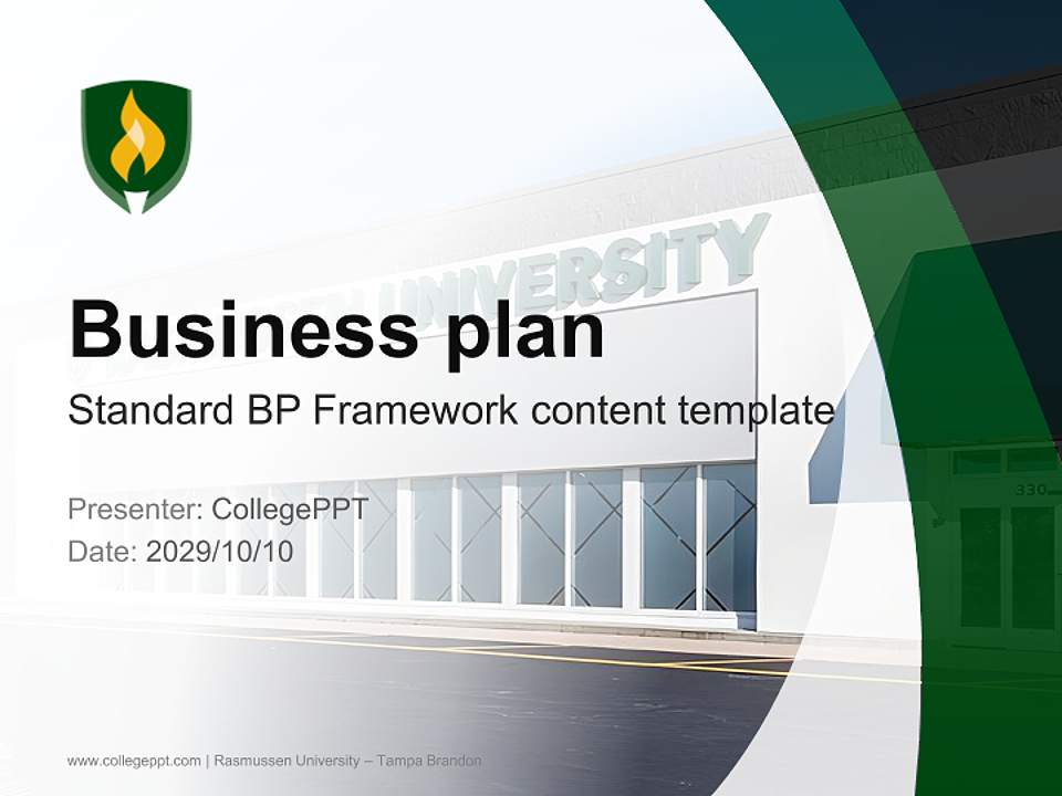 Rasmussen University – Tampa Brandon Competition/Entrepreneurship Contest PPT Template4:3 ratio PPT effect preview image9